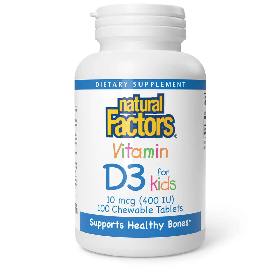 Vitamin D3 for Kids (100 Chewable Tablets)