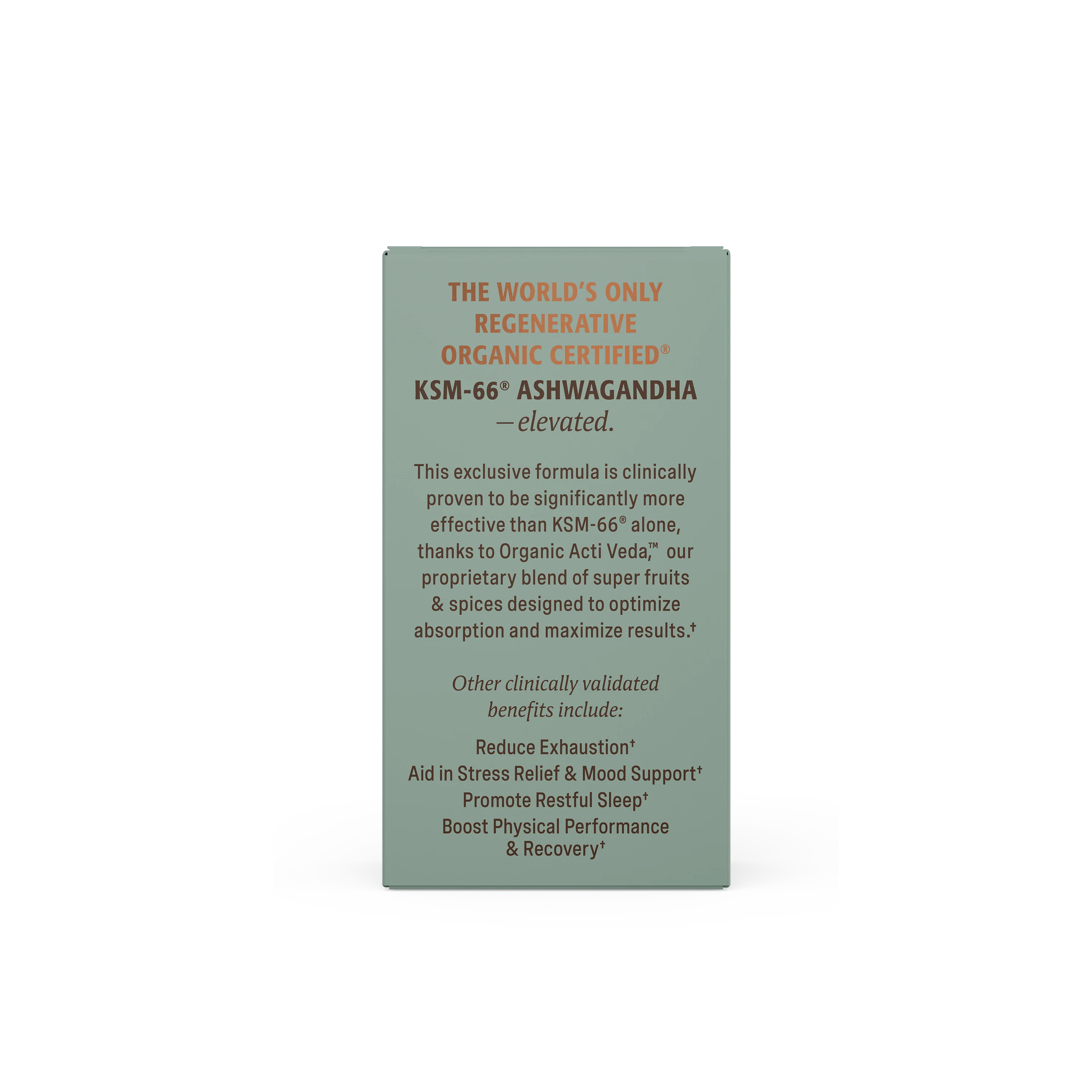 Organic Regenerative KSM-66® Ashwagandha for All – 30 Vegan Capsules