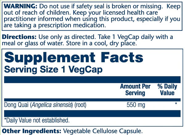 Dong Quai Root 550mg