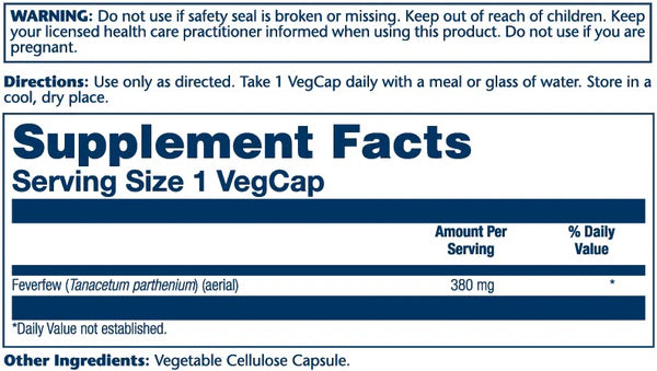 Feverfew Leaf 380mg