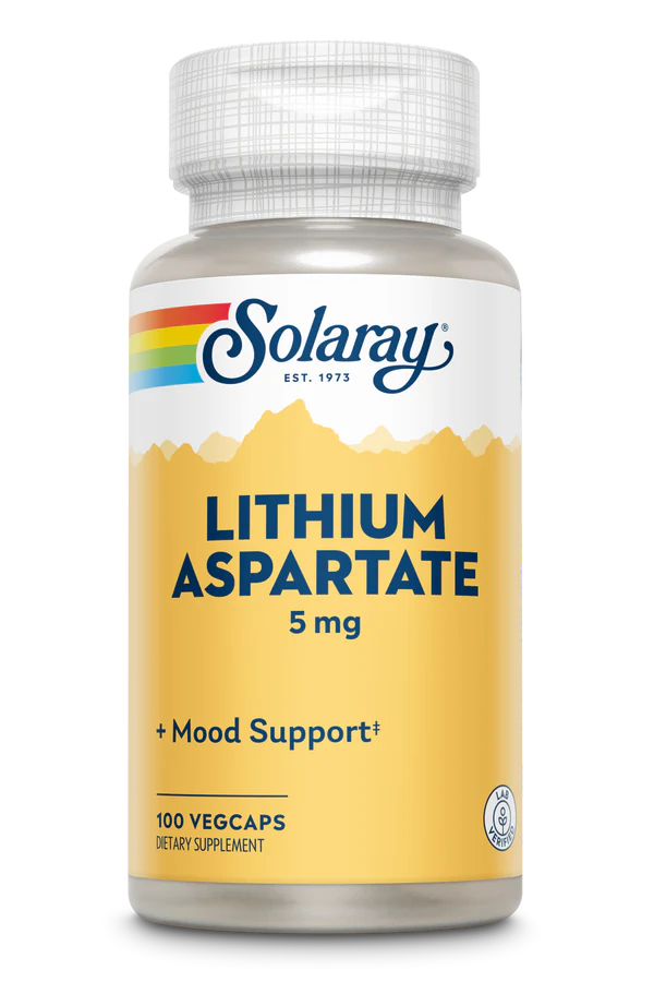 Solaray Lithium Aspartate 5mg (100 VegCaps)