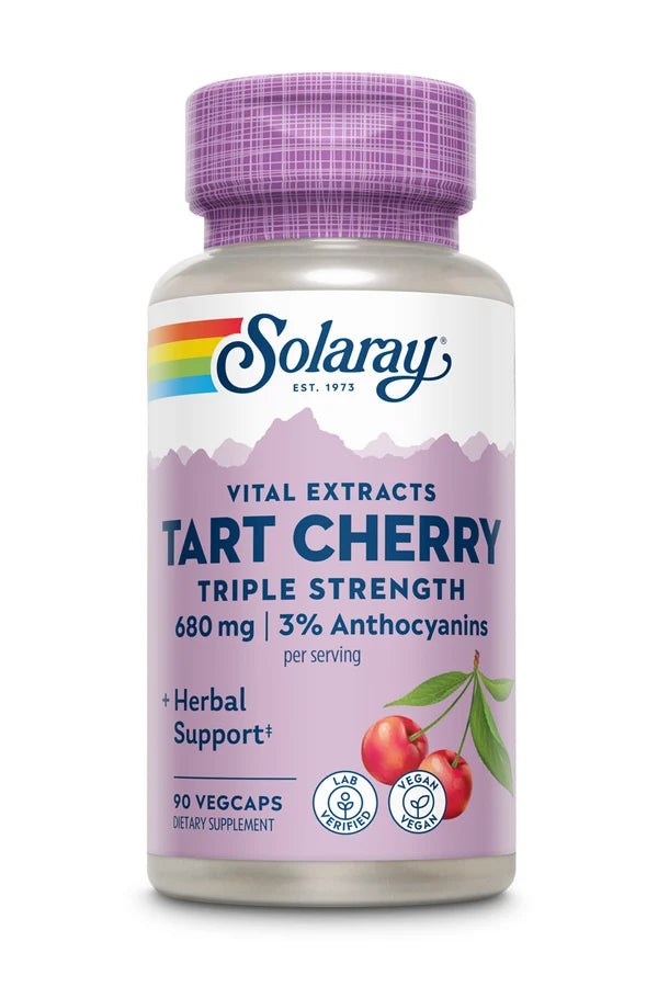 Solaray Vital Extracts Triple Strength Tart Cherry – 680 mg, 90 VegCaps