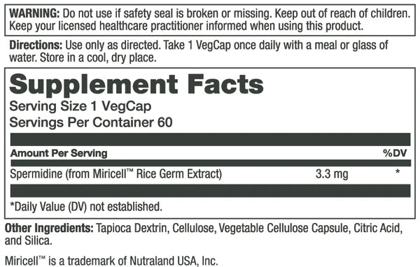 Supplement Facts Panel