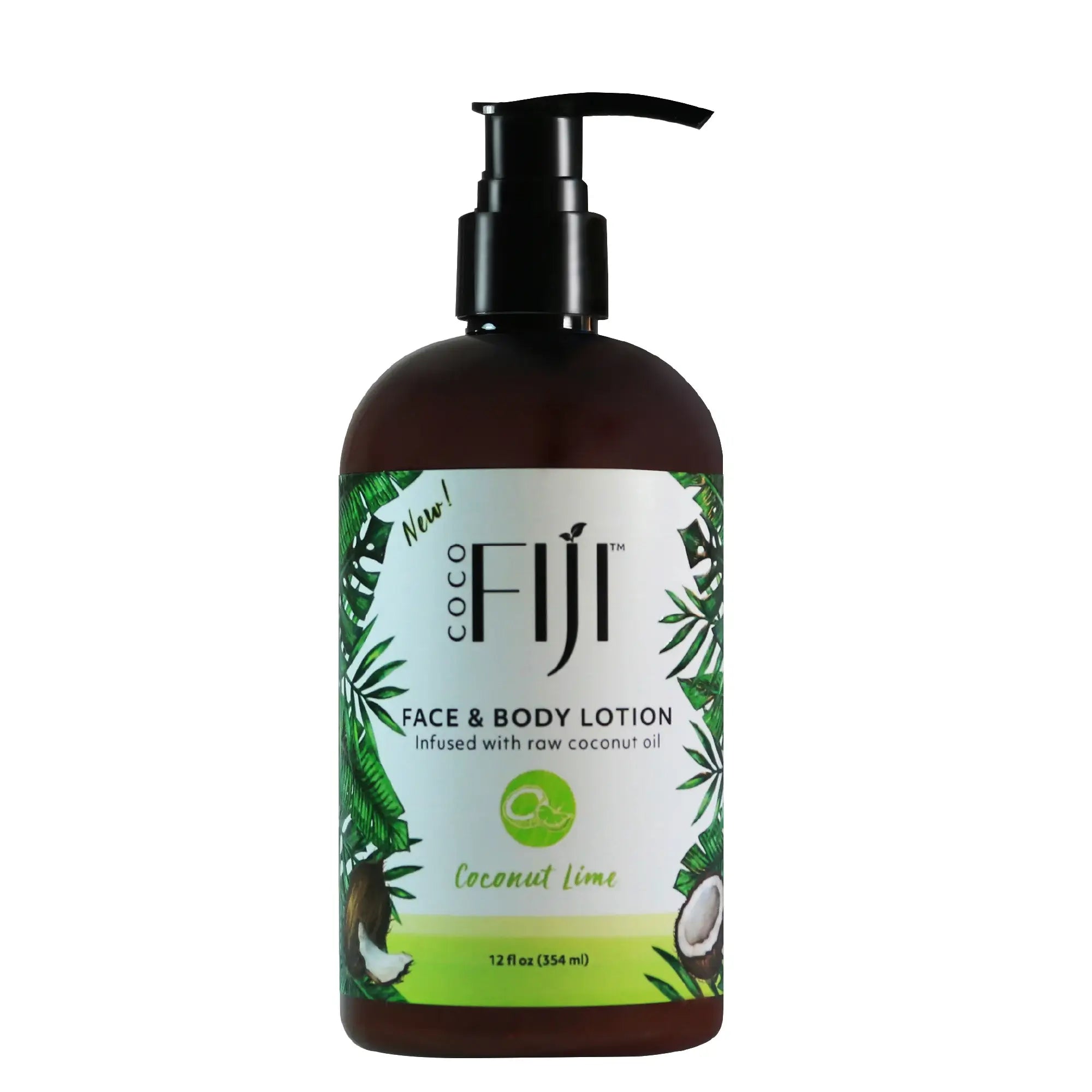 Coconut Oil Infused Lotion For Face and Body (12 oz)