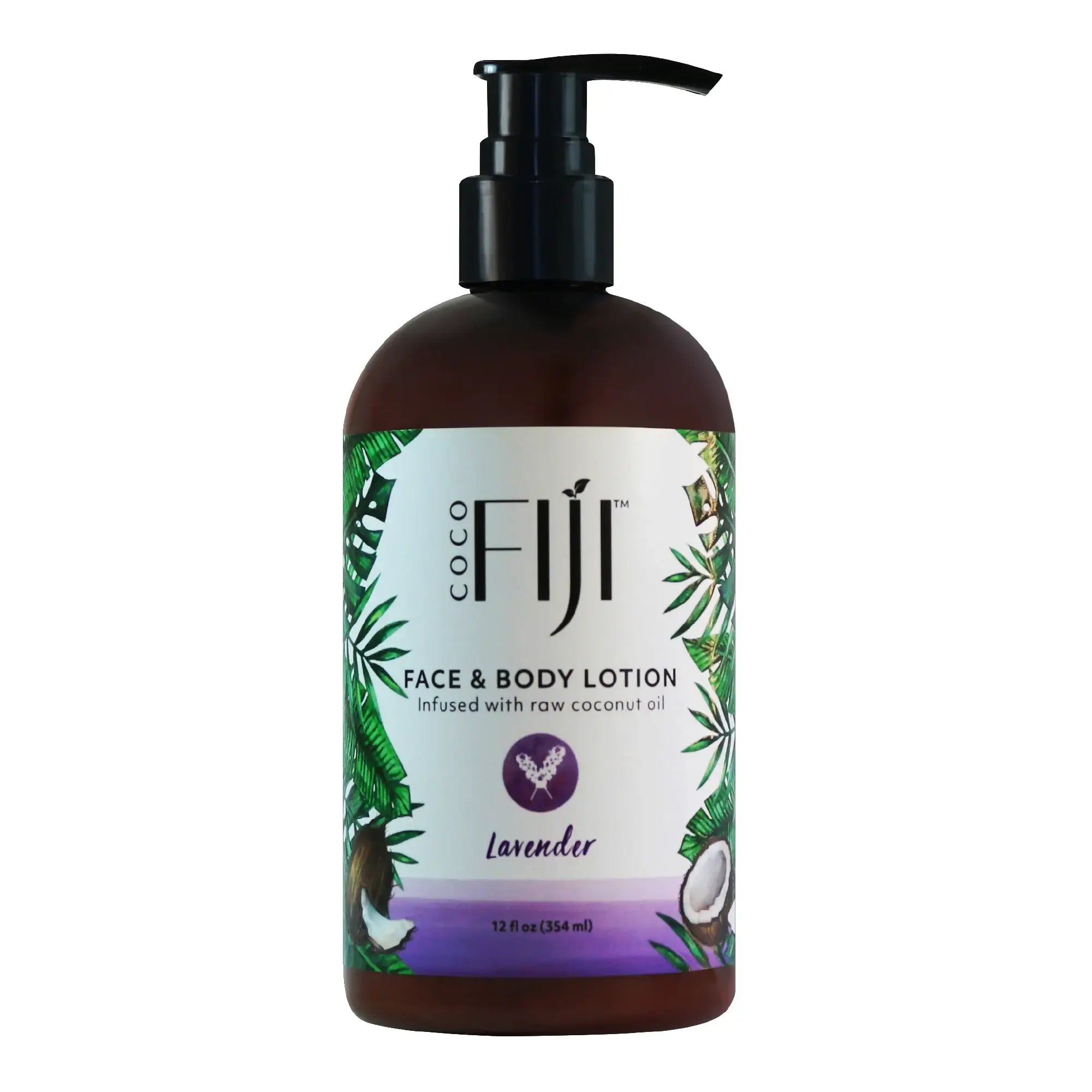 Coconut Oil Infused Lotion For Face and Body (12 oz)