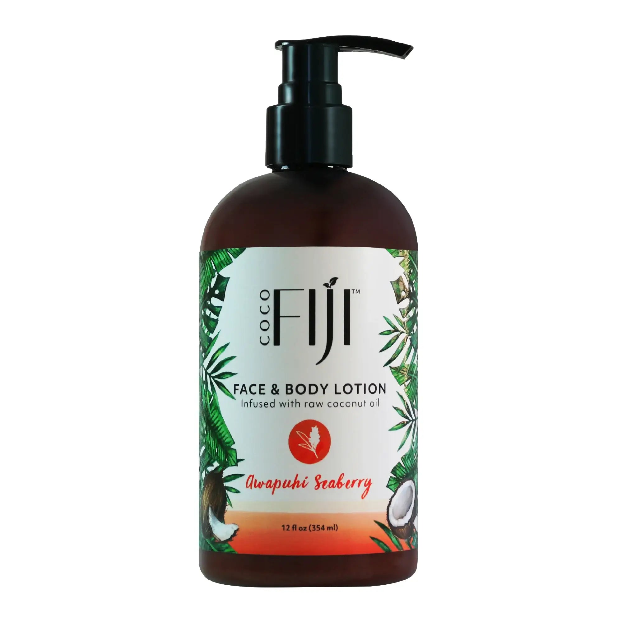 Coconut Oil Infused Lotion For Face and Body (12 oz)