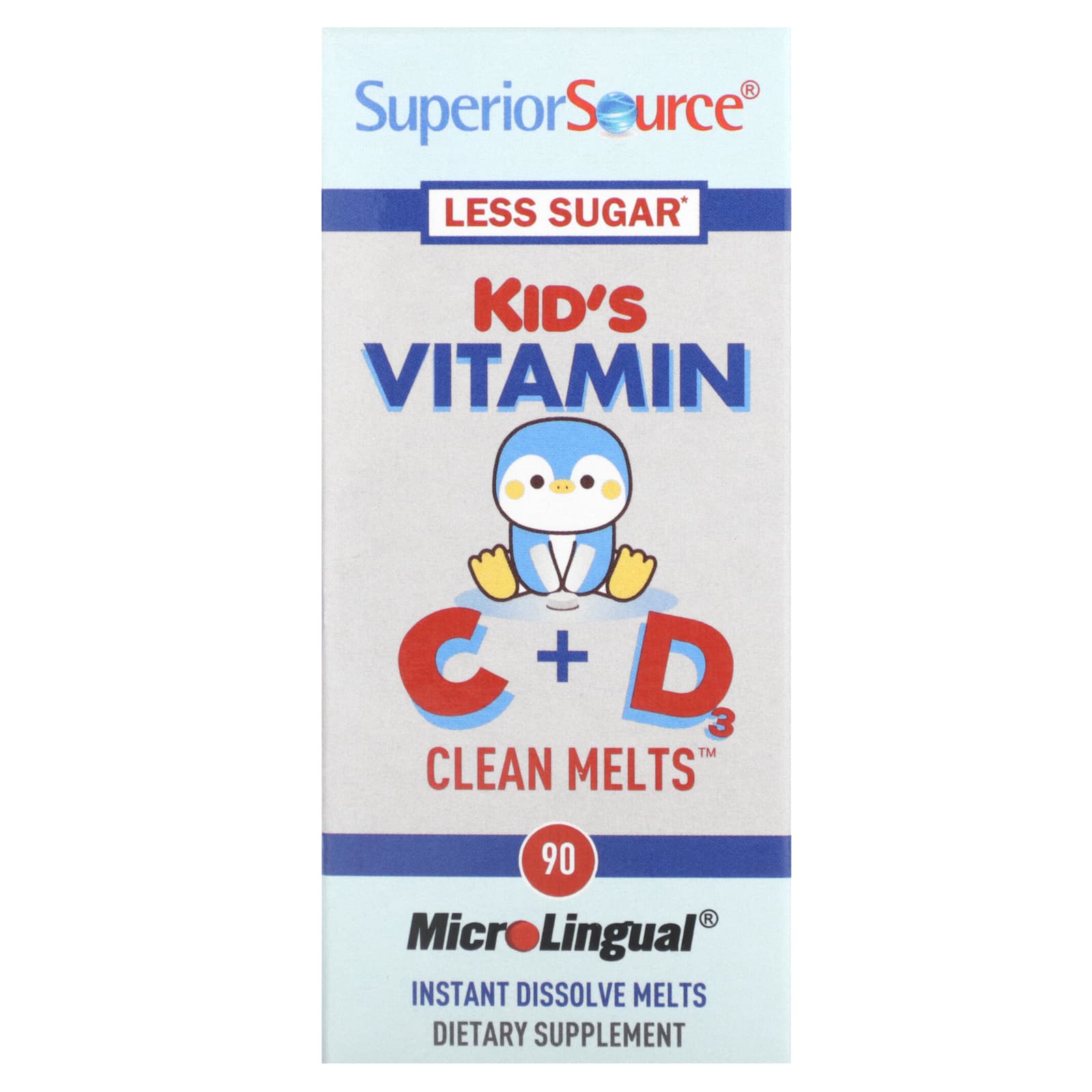 Kid's Vitamin C+D Clean Melts (90 Tablets)