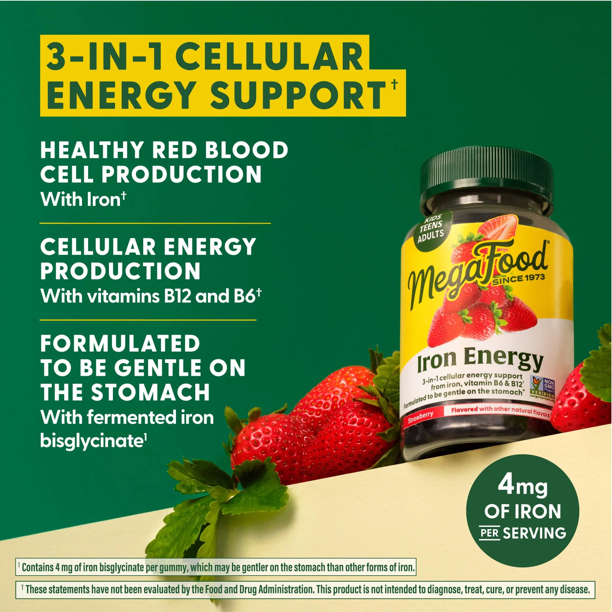 MegaFood Iron Energy Gummies (60 Gummies)