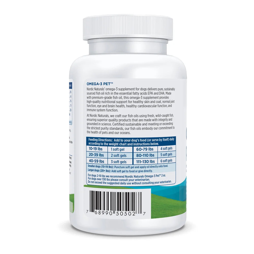 Omega-3 Pet – 90 Soft Gels for Dogs