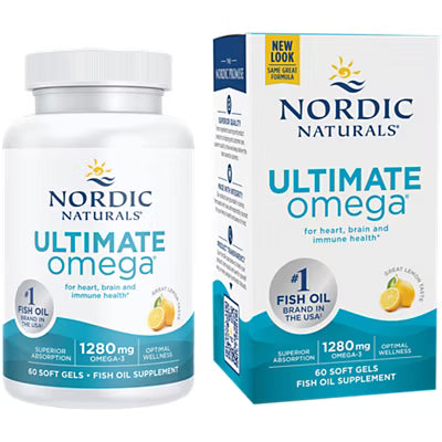Nordic Naturals Ultimate Omega Lemon Soft Gels – Available in 30 ct, 60 ct, and 120 ct