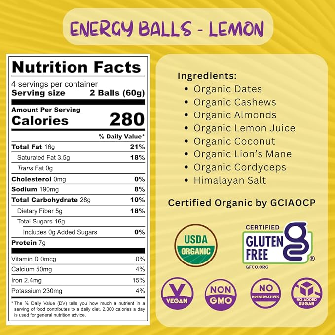 Odd Balls Organic Energy Balls 8.5oz (8 Balls)