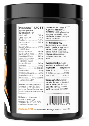 Supplement Facts Panel