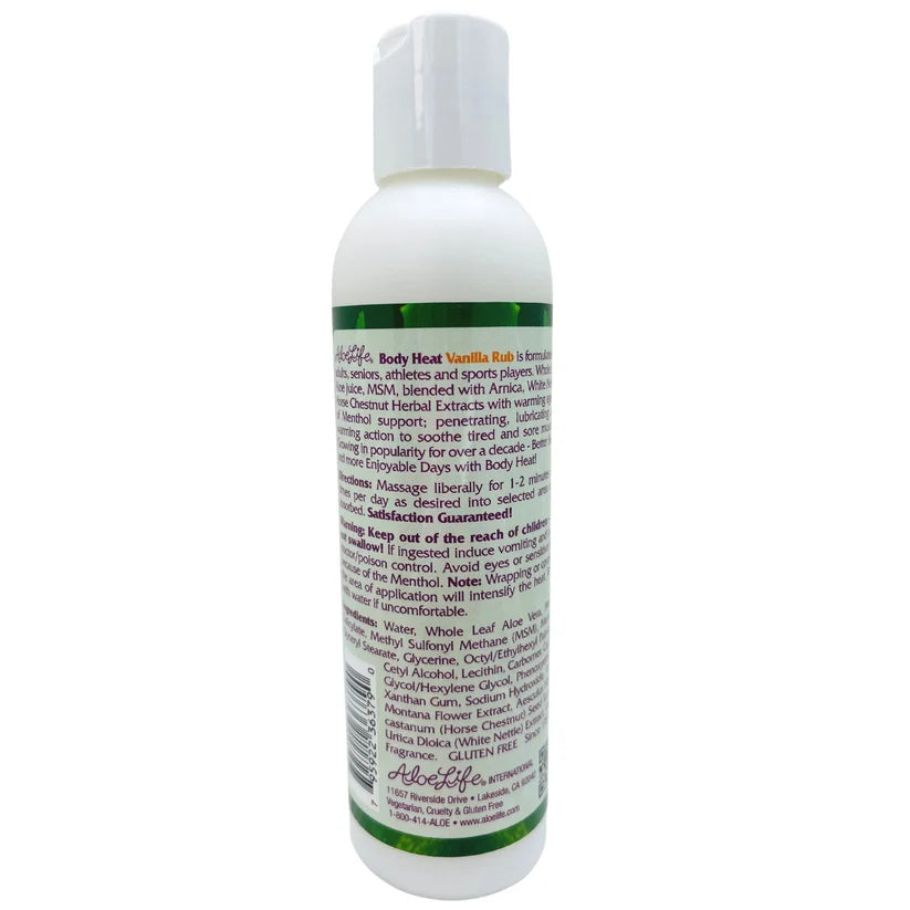 AloeLife Body Heat Vanilla Rub (7 oz)