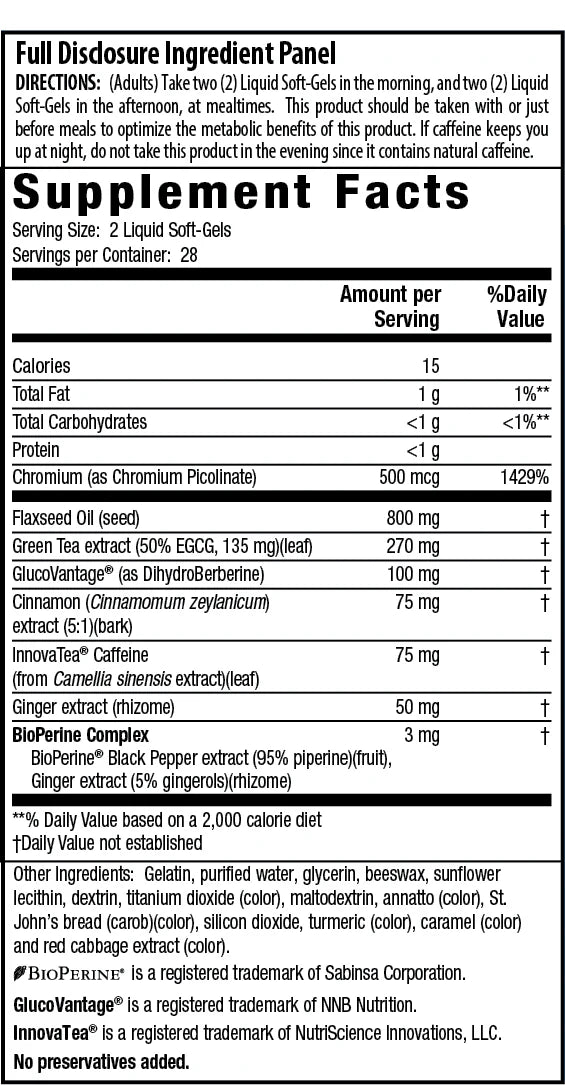 Supplement Facts Panel