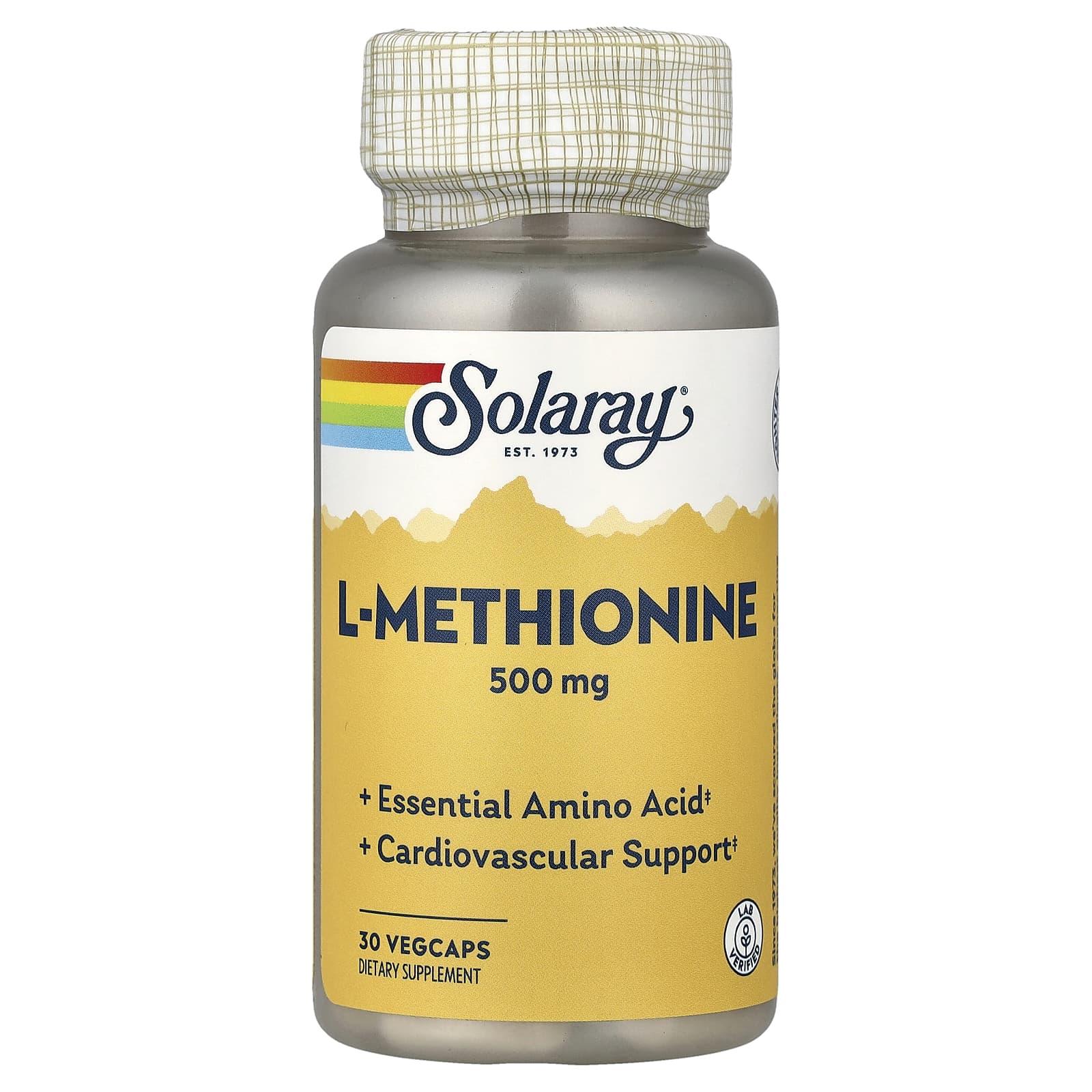 Solaray L-Methionine 500mg (30 Capsules)
