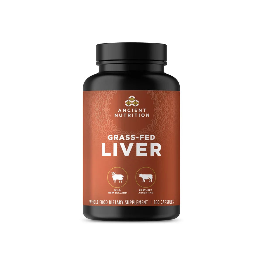 Ancient Nutrition Grass-Fed Liver (180 Capsules/30 Servings)