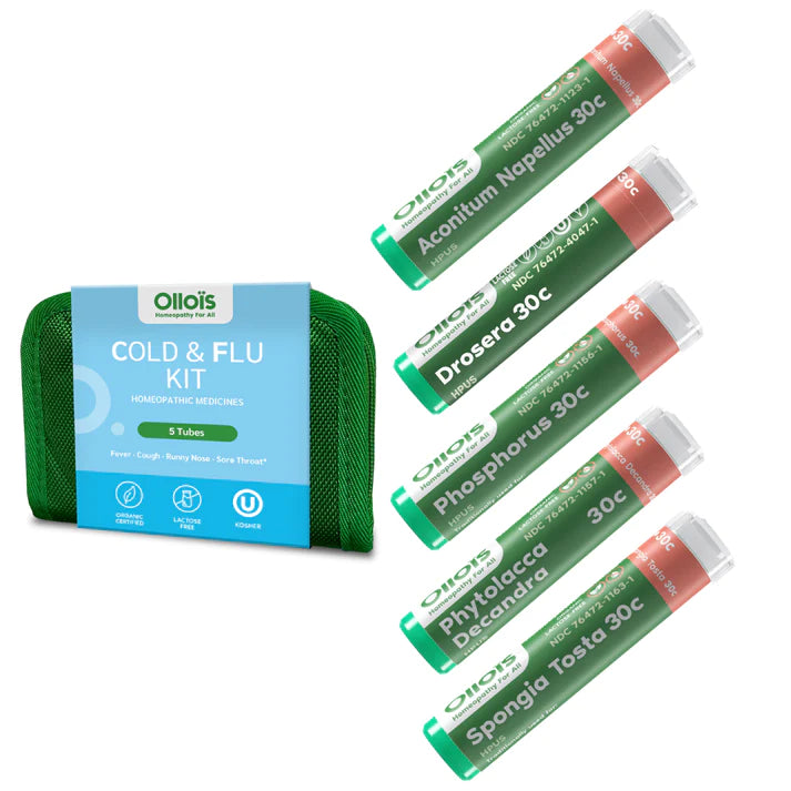Ollois Cold & Flu Kit - 5 Homeopathic Single Remedies