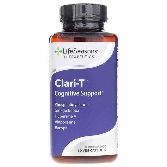 LifeSeasons Clari‑T™ Cognitive Support – 60 Vegetarian Capsules (30-Day Supply)