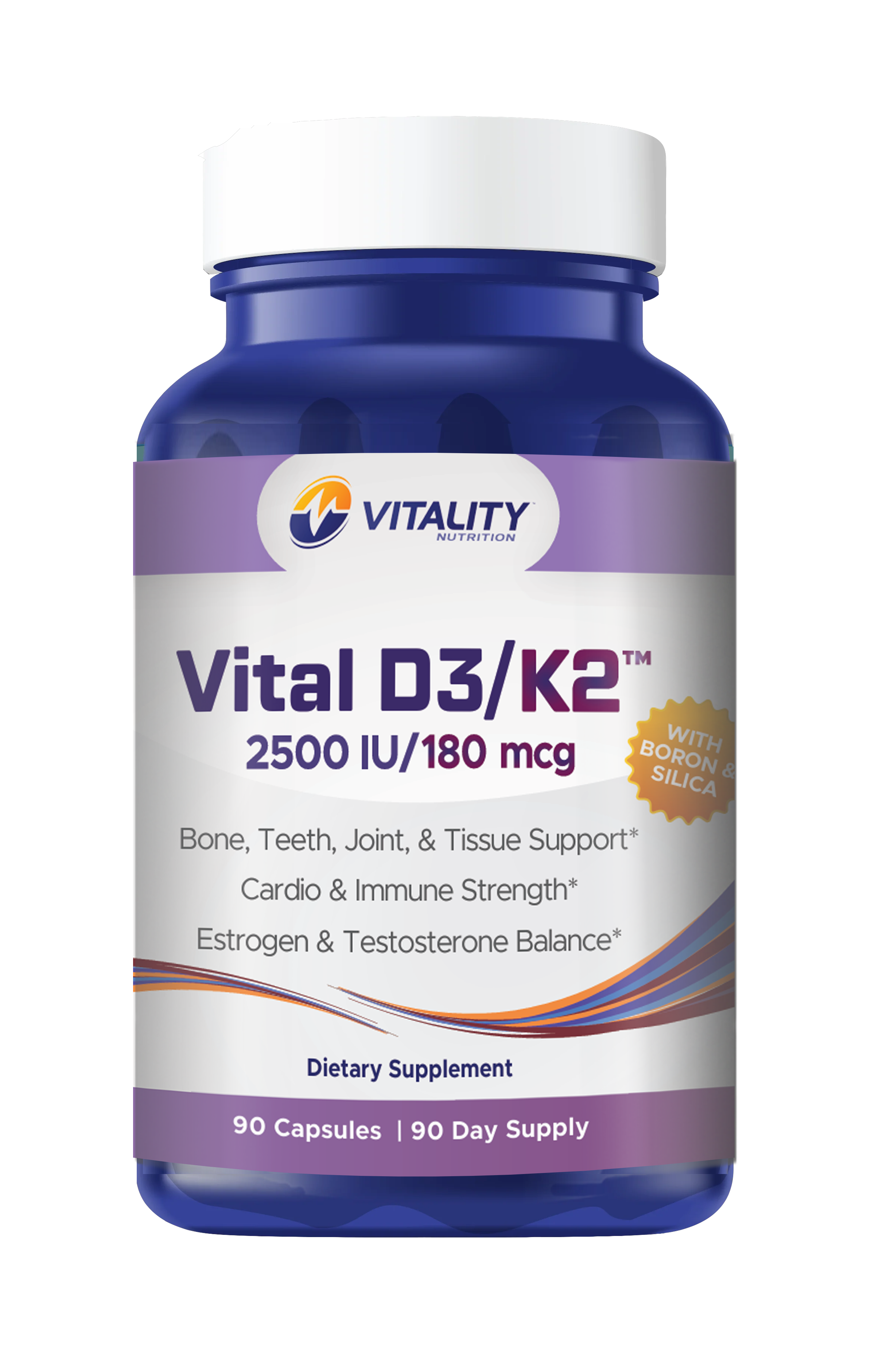 NEW!! Vital D3/K2 - 2500 IU/180 mcg (90 Capsules)