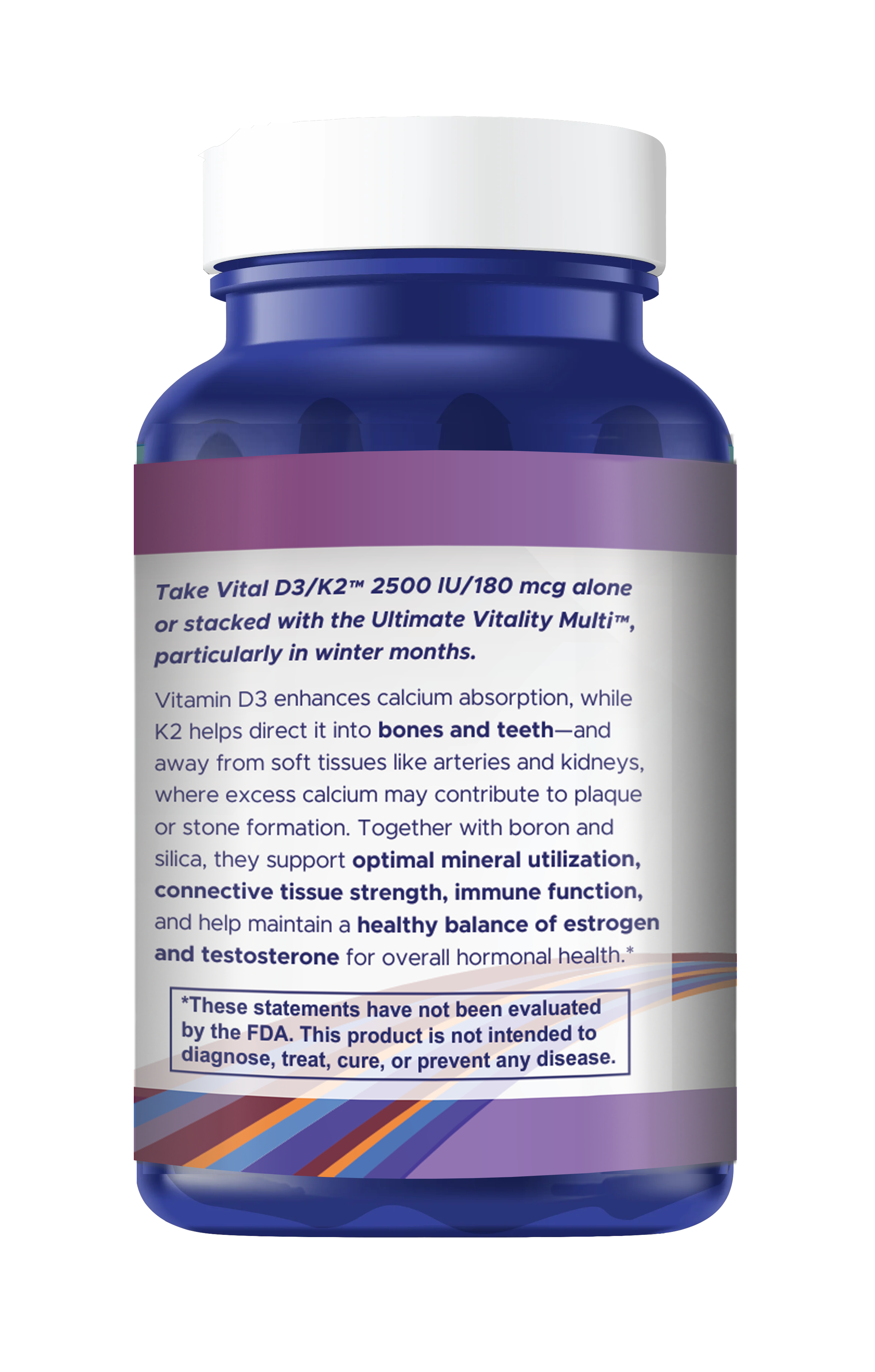 NEW!! Vital D3/K2 - 2500 IU/180 mcg (90 Capsules)