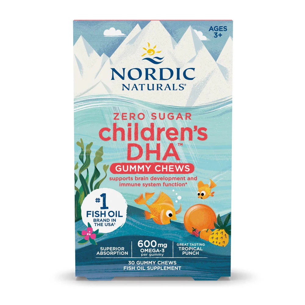 Children’s DHA Zero Sugar Gummy Chews – Fish Oil, 30 ct