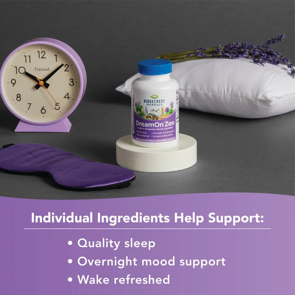 RidgeCrest Herbals DreamOn Zen | Melatonin-Free (60 Capules)
