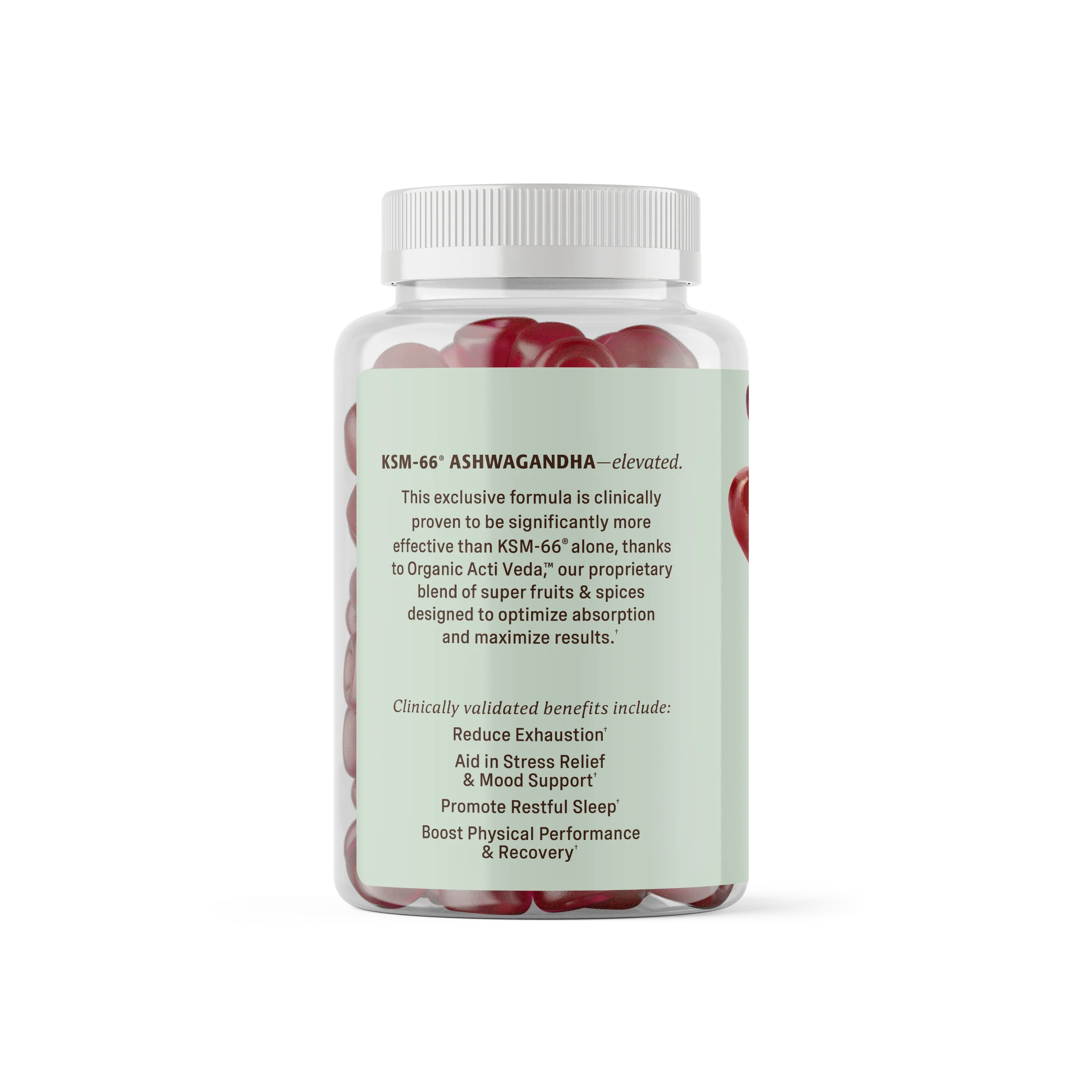 Organic Regenerative KSM-66® Ashwagandha Gummies for All – Mixed Berry Flavor, 75 Vegan Gummies
