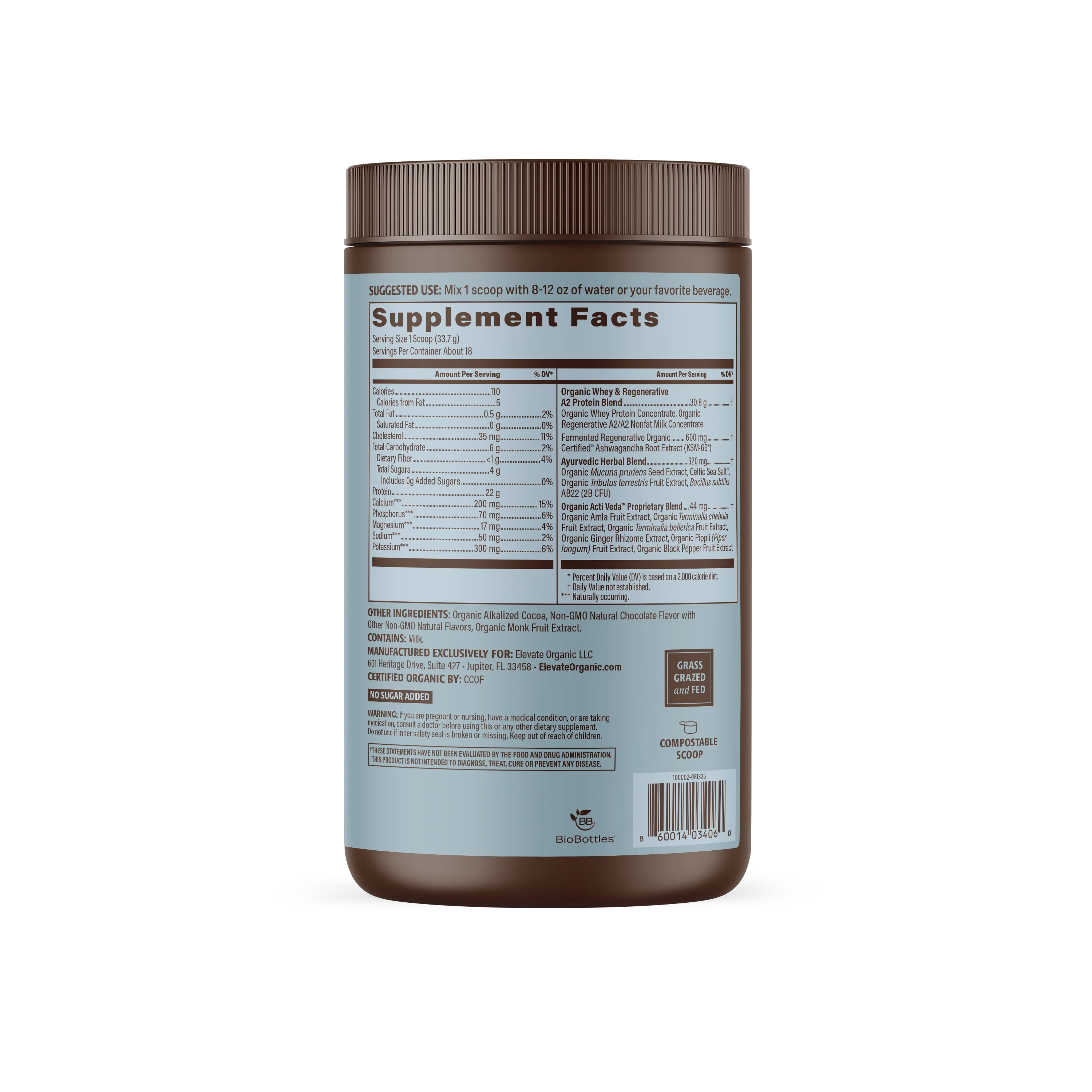 Organic Men’s Protein – Grass-Fed Whey Protein 1 lb (454 g)