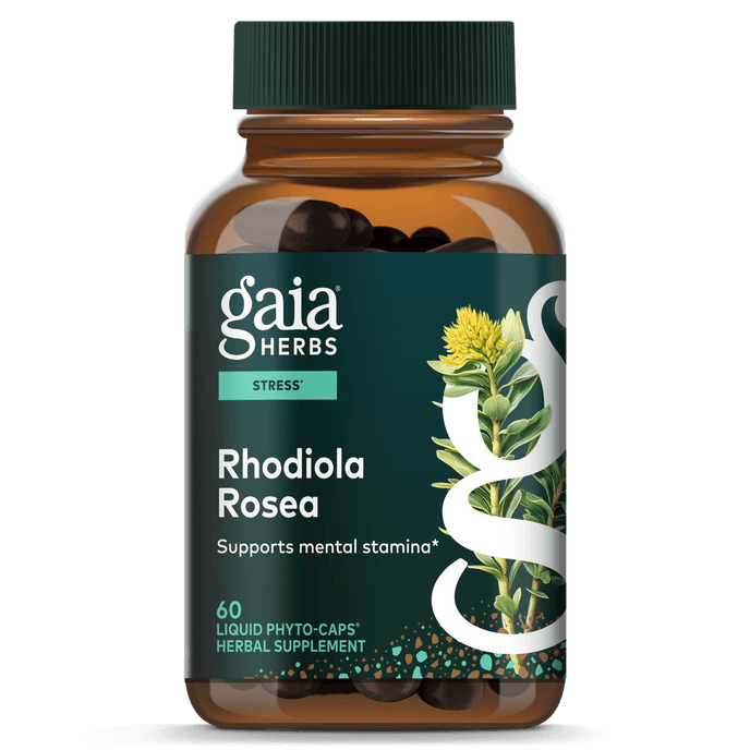Gaia Herbs Rhodiola Root Extract 120mg (60 Vegan Liquid Phyto-Caps)