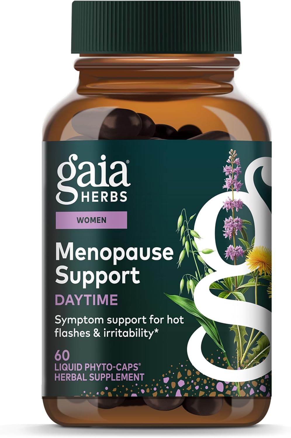Gaia Herbs Menopause Support Daytime 60 Vegan Liquid Phyto-Caps