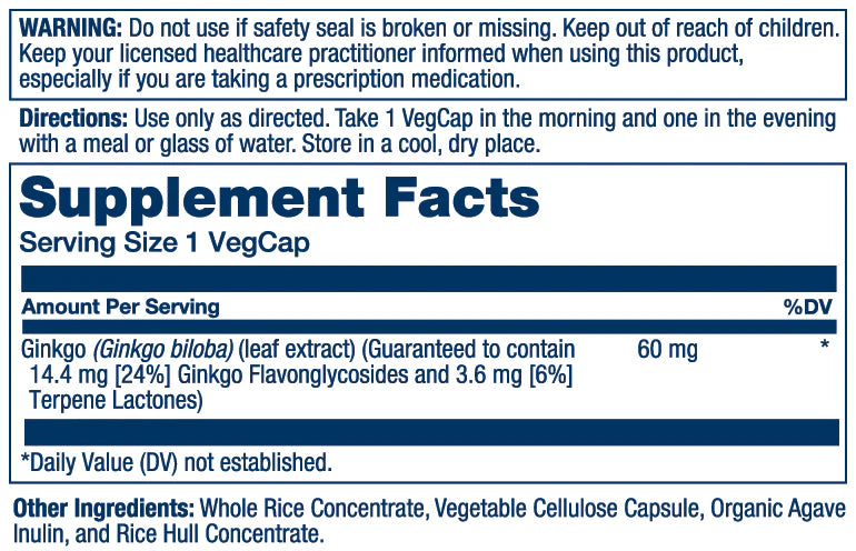 Solaray® Vital Extracts Ginkgo Biloba 60 mg