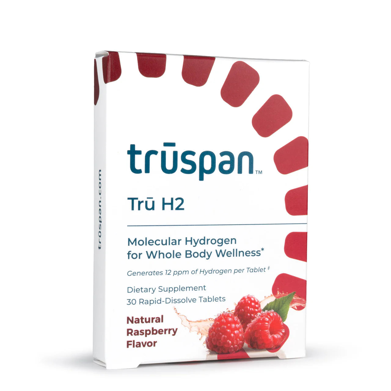 Trūspan Trū H2 – 30 Rapid Dissolve Tablets | Natural Raspberry Flavor