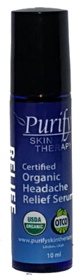 Headache Relief Serum, Blend of Pure Premium Grade, Certified Organic Essential Oils, 10 ml Roller Bottle
