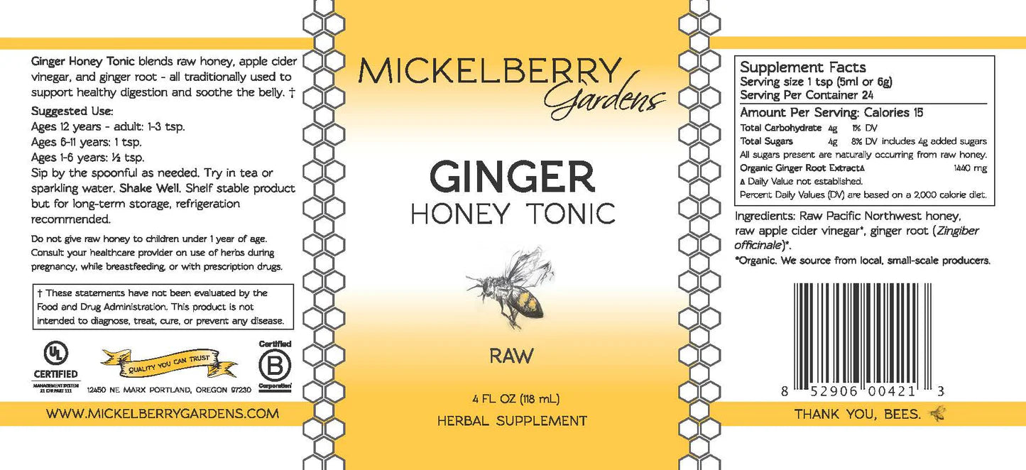 Ginger Honey Tonic (4 fl oz)