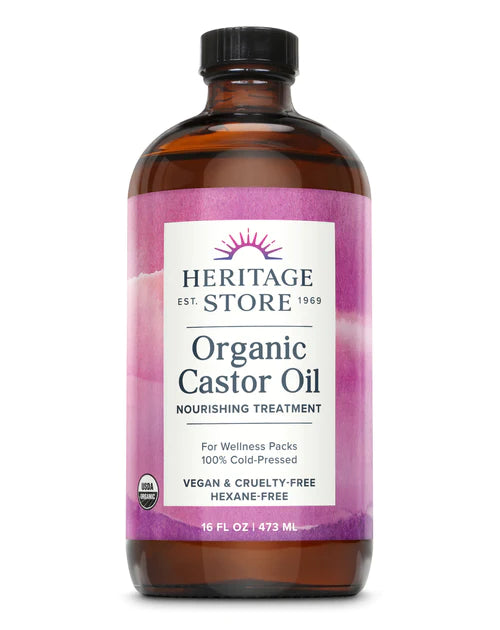 Organic Castor Oil - Glass Bottle