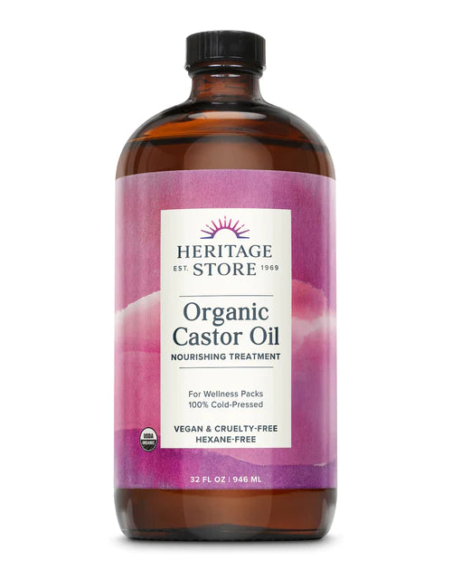 Organic Castor Oil - Glass Bottle