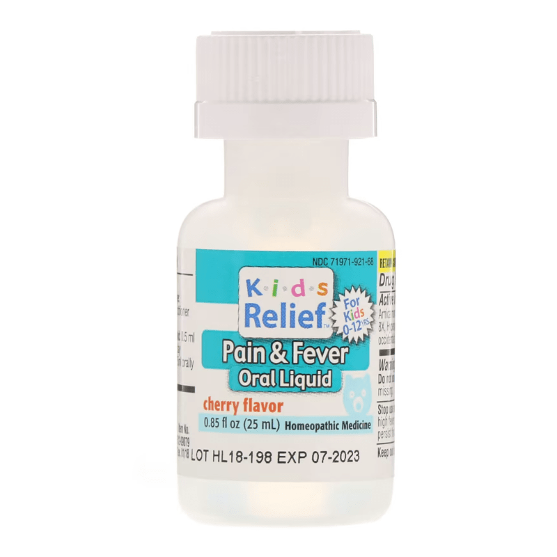 Kids Relief® Pain & Fever Oral Liquid – 0.85 fl oz (25 mL), Cherry Flavor, with Dropper
