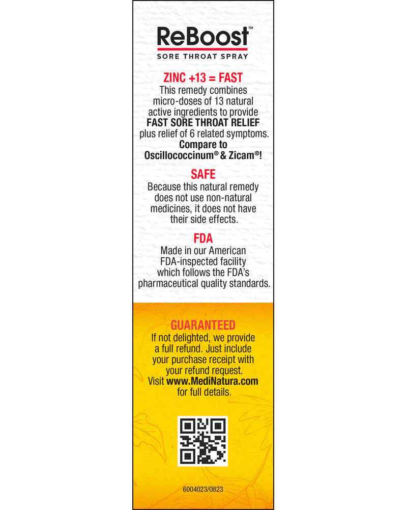 ReBoost Zinc +13 Sore Throat Spray