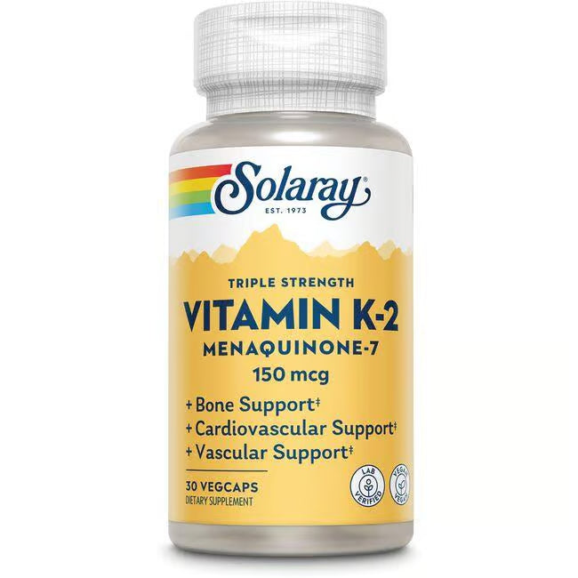 Solaray Triple Strength Vitamin K‑2 (Menaquinone‑7) 150 mcg – 30 VegCaps
