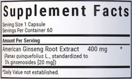 Supplement Facts Panel