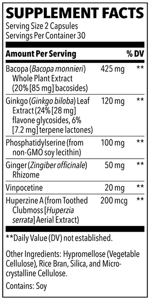 LifeSeasons Clari‑T™ Cognitive Support – 60 Vegetarian Capsules (30-Day Supply)