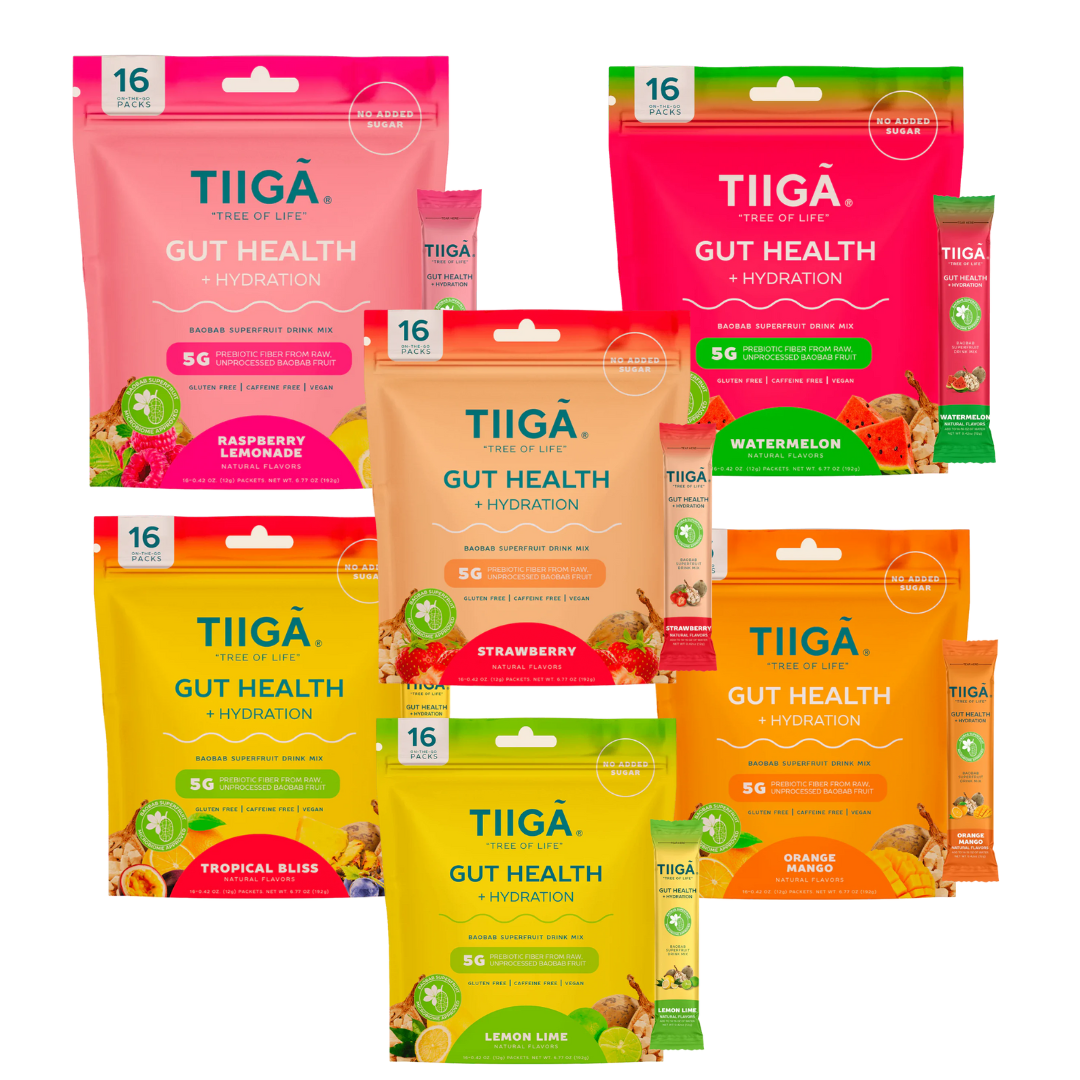 Gut Health + Hydration — 16‑Stick‑Pack Bag (Various Flavors, Powder Drink Mix)