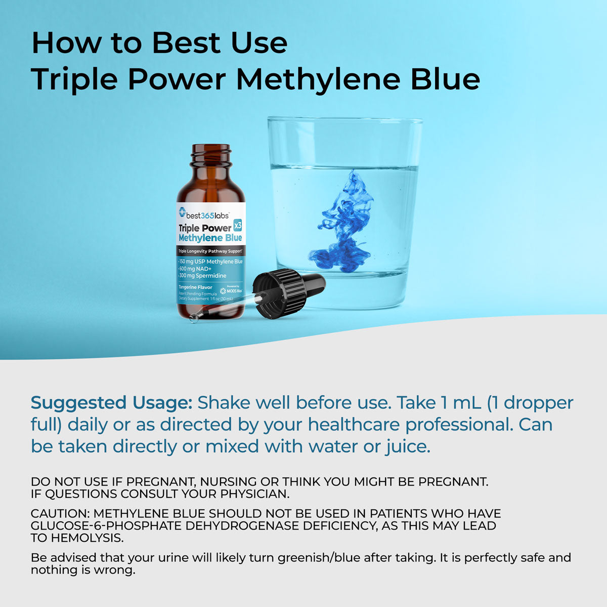 Best365 Labs Triple Power Methylene Blue – Liquid Drops
