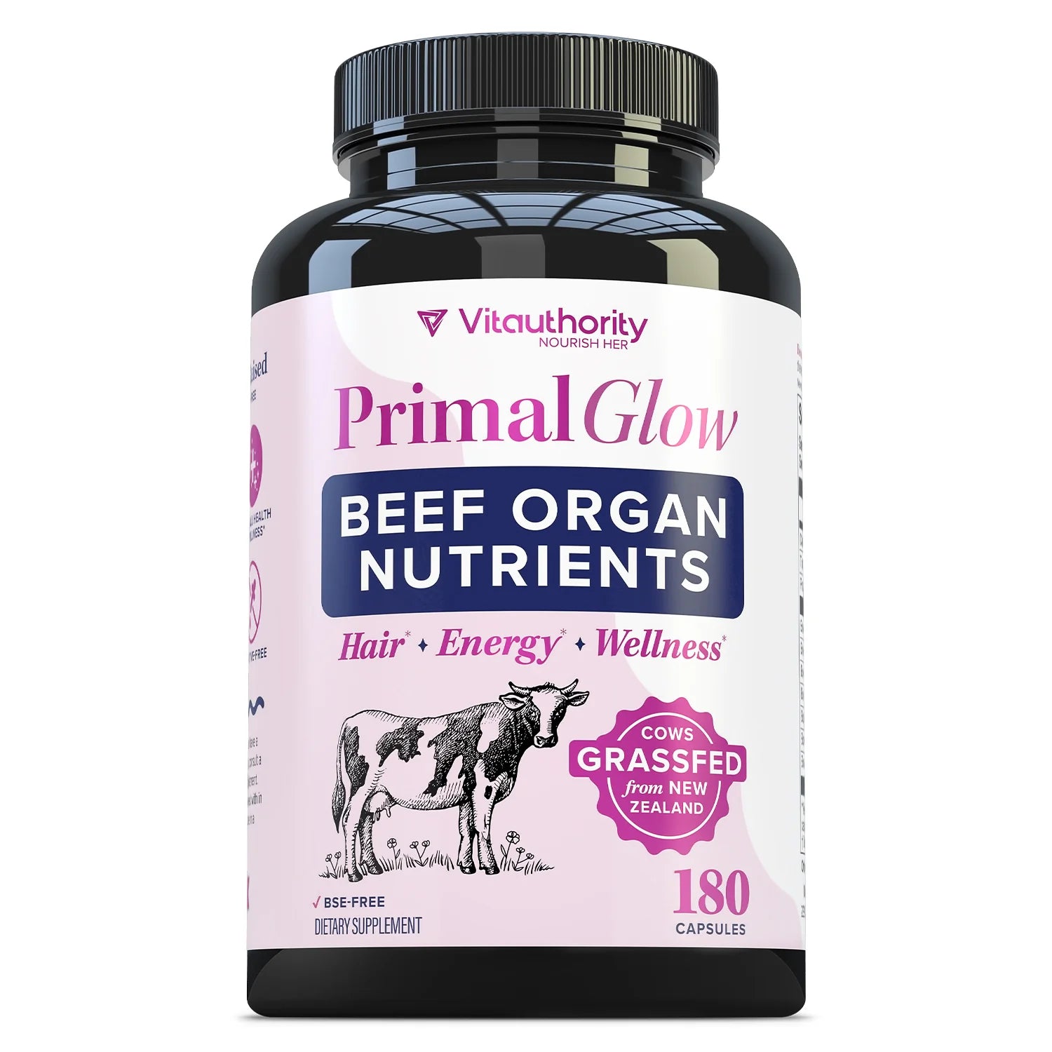 Primal Glow™ Beef Organ Nutrients – 180 Capsules