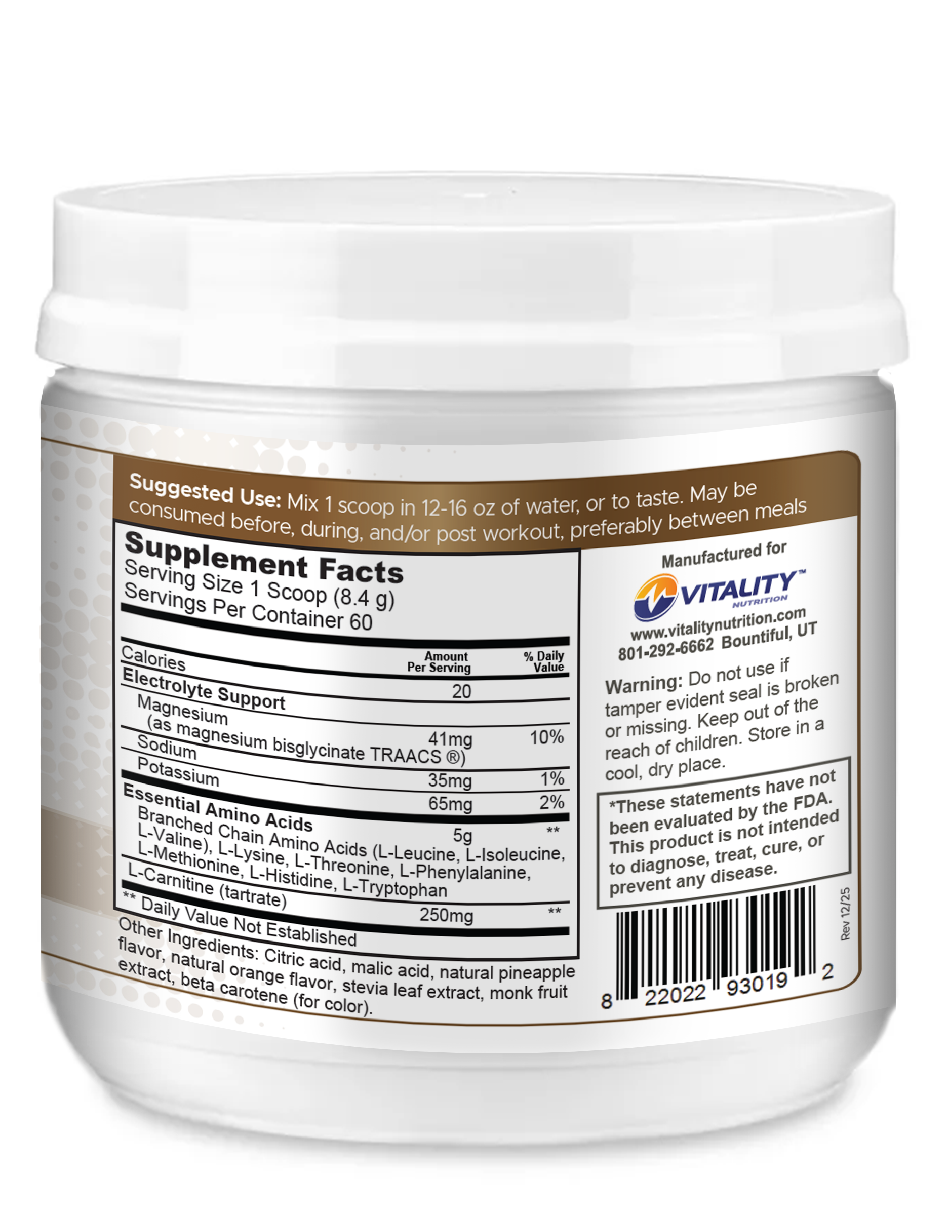 Essential Aminos 5g - Island Sunrise (60 Servings)