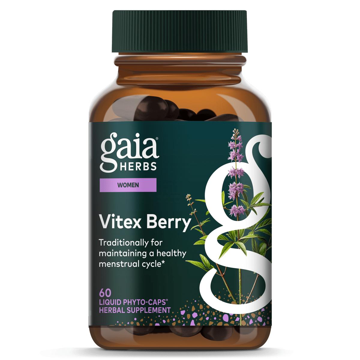 Gaia Herbs Vitex Berry – 60 Vegan Capsules (30 Servings)