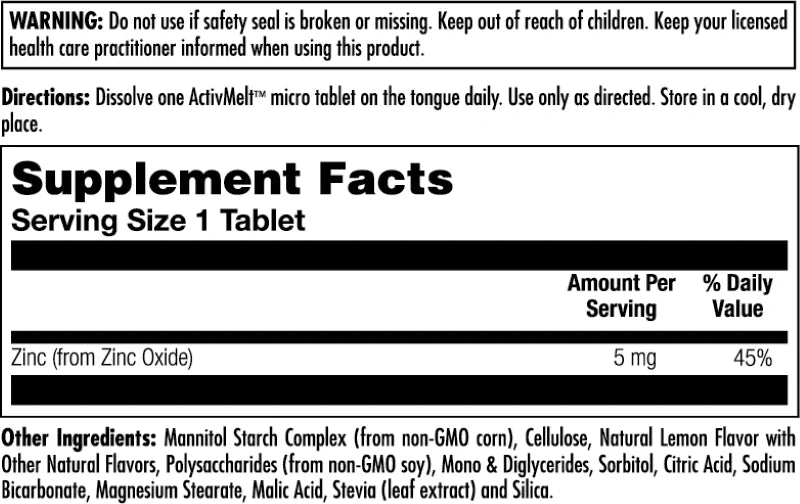 Supplement Facts Panel