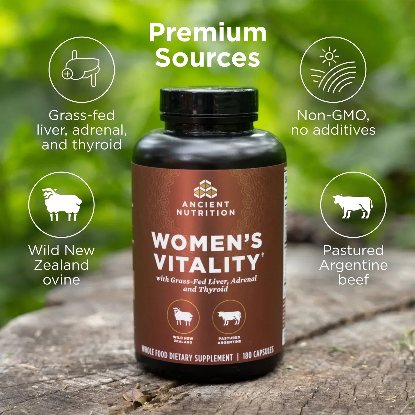 Ancient Nutrition Women's Vitality™ – 180 Capsules