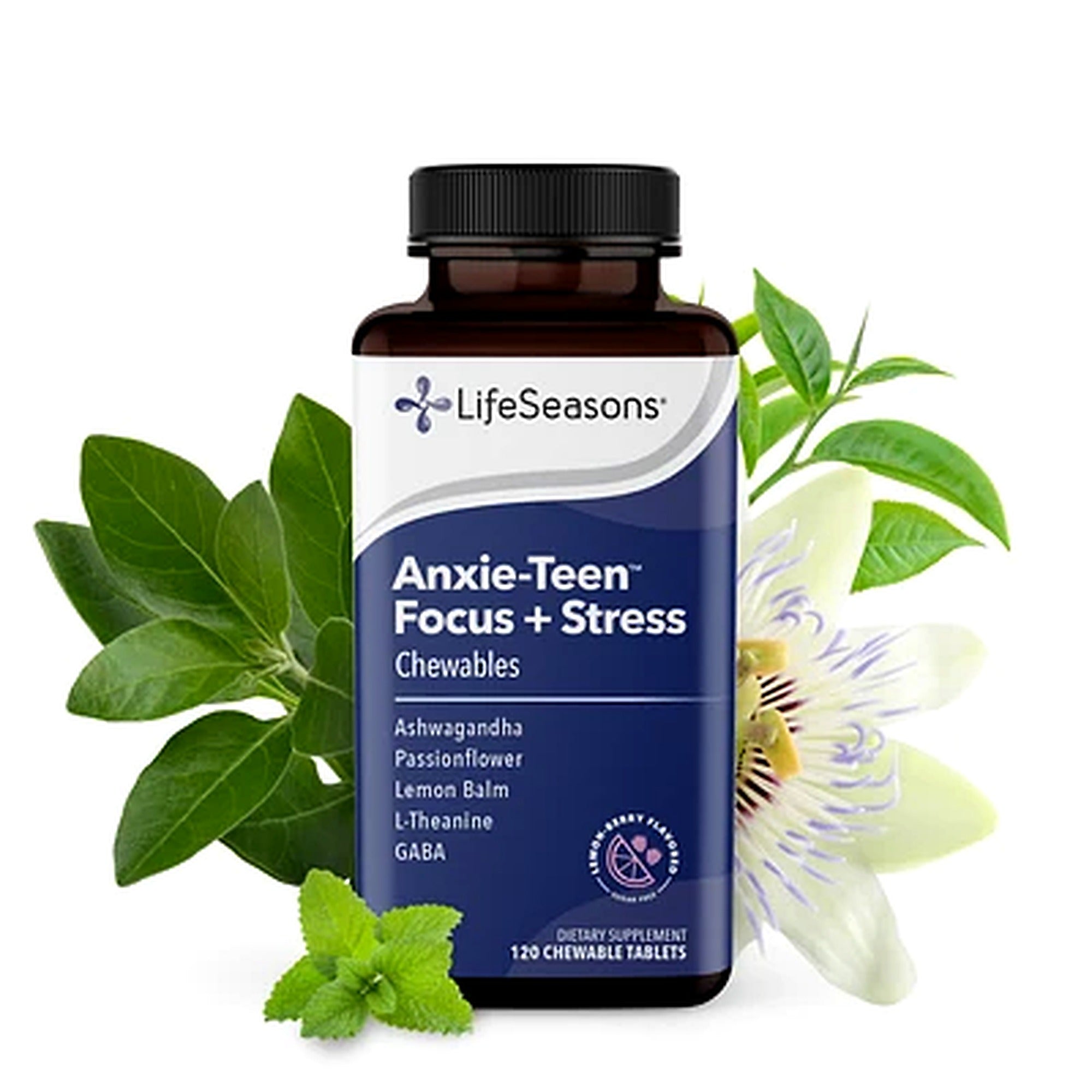 LifeSeasons Anxie-Teen™ Focus + Stress (120 Chewable Tablets)