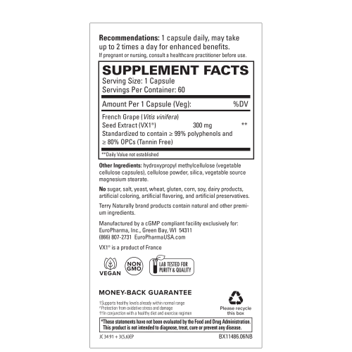 Clinical OPC® French Grape Seed Extract VX1® 300mg (60 Capsules)